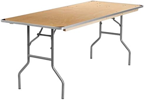 6 ft Metal Folding Rectangular Banquet Table