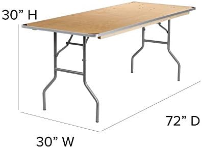6 ft Metal Folding Rectangular Banquet Table, alternate view 3