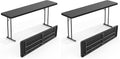 6 FT Narrow Folding Table, Premium Quality HDPE Material and Sturdy Metal Frame, Perfect for Buffet, Seminar