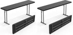 6 FT Narrow Folding Table, Premium Quality HDPE Material and Sturdy Metal Frame, Perfect for Buffet, Seminar
