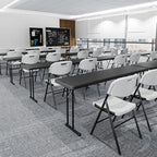 6 FT Narrow Folding Table, Premium Quality HDPE Material and Sturdy Metal Frame, Perfect for Buffet, Seminar, alternate view