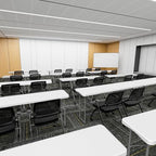 6 FT Narrow Folding Table, Tabletop Folded in Half, Premium Quality HDPE Material and Sturdy Metal Frame, alternate view 2