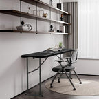 6 FT Narrow Folding Table, Tabletop Folded in Half, Premium Quality HDPE Material and Sturdy Metal Frame, alternate view 2