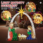6 FT Nativity Scene Outdoor Christmas Decoration, 4 PC Set, alternate view 5