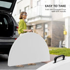 6 FT Round Folding Table | White | Portable Plastic Table, alternate view 4