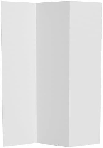 6 ft. Tall White Temporary Cardboard Folding Screen - 3 Panel