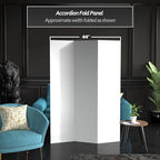 6 ft. Tall White Temporary Cardboard Folding Screen - 3 Panel, alternate view 3