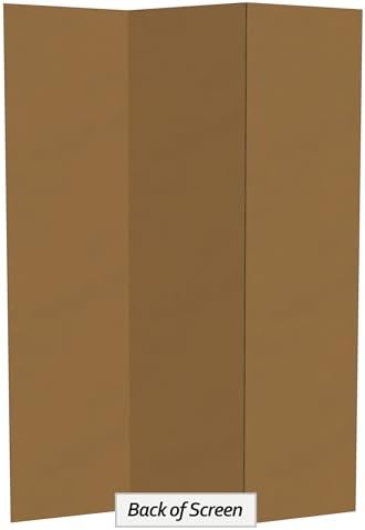 6 ft. Tall White Temporary Cardboard Folding Screen - 3 Panel, alternate view 6