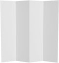 6 ft. Tall White Temporary Cardboard Folding Screen - 4 Panel