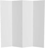 6 ft. Tall White Temporary Cardboard Folding Screen - 4 Panel