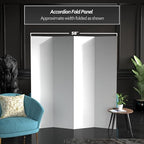 6 ft. Tall White Temporary Cardboard Folding Screen - 4 Panel, alternate view 3