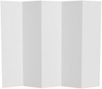 6 ft. Tall White Temporary Cardboard Folding Screen - 5 Panel