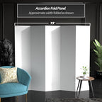 6 ft. Tall White Temporary Cardboard Folding Screen - 5 Panel, alternate view 3