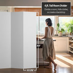 6 ft. Tall White Temporary Cardboard Folding Screen - 5 Panel, alternate view 5