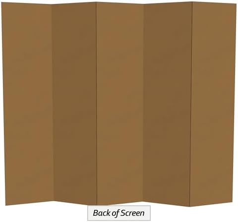 6 ft. Tall White Temporary Cardboard Folding Screen - 5 Panel, alternate view 6