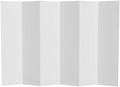 6 ft. Tall White Temporary Cardboard Folding Screen - 6 Panel in White