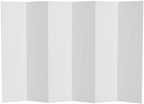 6 ft. Tall White Temporary Cardboard Folding Screen - 6 Panel in White