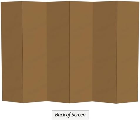 6 ft. Tall White Temporary Cardboard Folding Screen - 6 Panel in White, alternate view 6