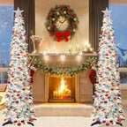 6 FT Tinsel Pop Up Christmas Tree, with Remote 100 LED Timer Lights in Colorful Silver, alternate view 5