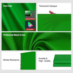 6 Ft x 10 Ft Photography Backdrop Green Screen, Green Background Non-Reflective Fabric Wrinkle Resistance, alternate view 2