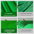 6 Ft x 10 Ft Photography Backdrop Green Screen, Green Background Non-Reflective Fabric Wrinkle Resistance, alternate view 3