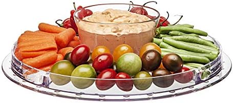 6 in 1 Cake Stand and Serving Plate Platter with Dome Cover, Multi-Purpose Use, Shatterproof and Reusable, alternate view 4