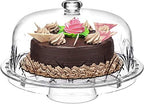 6 in 1 Cake Stand and Serving Plate Platter with Dome Cover, Multi-Purpose Use, Shatterproof and Reusable, alternate view 7