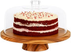 6 in 1 Large Acacia Wood Cake Stand with Lid in x, alternate view 6