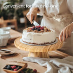 6 IN 1 Wooden Cake Stand with Lid in transparent, alternate view 2
