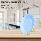 6 inch 3 Pack Gold Metal Display Stands Plate Stands Plate Holder Display Stands for Picture, Decorative Plate, alternate