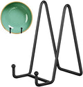 6 Inch 5 Pack Black Metal Display Stands Plate Holder Display Stands for Picture, Decorative Plate, Book, Photo