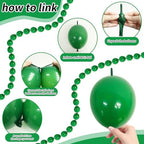 6 Inch Green Linking Balloons, 120Pcs Quick Link Balloons Garland & Arch Kit for DIY Balloon Wall, Dark Green, alternate view