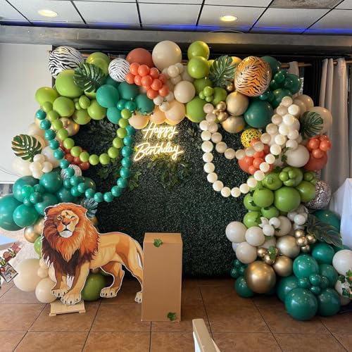 6 Inch Green Linking Balloons, 120Pcs Quick Link Balloons Garland & Arch Kit for DIY Balloon Wall, Dark Green, alternate view