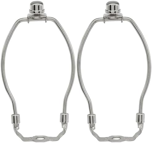 6 Inch Lamp Shade Harp Holder, 2 Pcs, Silver in Silver