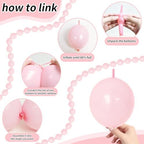 6 Inch Light Pink Linking Balloons, 120Pcs Quick Link Balloons Garland & Arch Kit for DIY Balloon Wall, Pink, alternate view