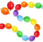 6 Inch Rainbow Linking Balloons, 120Pcs Quick Link Balloons Garland & Arch Kit for DIY Balloon Wall, Multi Color