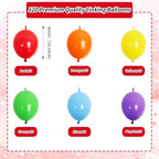 6 Inch Rainbow Linking Balloons, 120Pcs Quick Link Balloons Garland & Arch Kit for DIY Balloon Wall, Multi Color, alternate