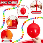6 Inch Rainbow Linking Balloons, 120Pcs Quick Link Balloons Garland & Arch Kit for DIY Balloon Wall, Multi Color, alternate