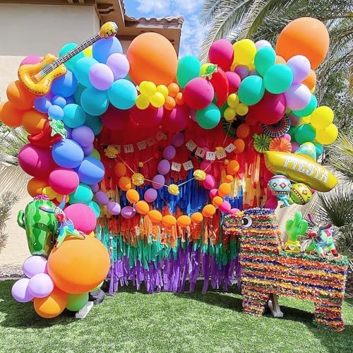 6 Inch Rainbow Linking Balloons, 120Pcs Quick Link Balloons Garland & Arch Kit for DIY Balloon Wall, Multi Color, alternate