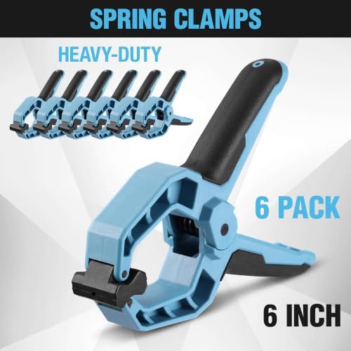 6 Inch Spring Clamps Heavy Duty, 6 Pack Plastic Clamp, alternate view 3