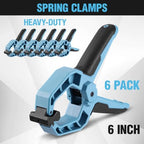6 Inch Spring Clamps Heavy Duty, 6 Pack Plastic Clamp, alternate view 3
