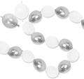 6 Inch White and Silver Linking Balloons, 120Pcs Quick Link Balloons Garland Arch Kit for DIY Balloon Wall