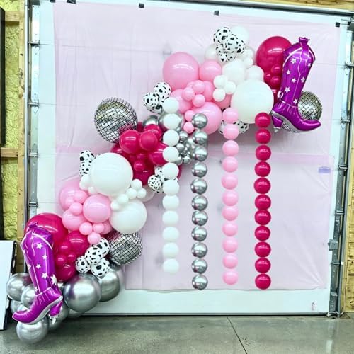 6 Inch White and Silver Linking Balloons, 120Pcs Quick Link Balloons Garland Arch Kit for DIY Balloon Wall, alternate view 5