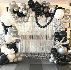 6 Inch White and Silver Linking Balloons, 120Pcs Quick Link Balloons Garland Arch Kit for DIY Balloon Wall, alternate view 7