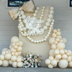 6 Inch White Sand Linking Balloons, 120Pcs Quick Link Balloons Garland & Arch Kit for DIY Balloon Wall, Sand, alternate view