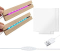 6" Multi Colored Wood LED Light Base with Acrylic Sheet for Home Decor Art