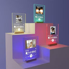 6" Multi Colored Wood LED Light Base with Acrylic Sheet for Home Decor Art, alternate view 2