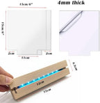 6" Multi Colored Wood LED Light Base with Acrylic Sheet for Home Decor Art, alternate view 3