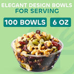 6 Oz Clear Mini Plastic Dessert Bowls (100-Pack) Disposable Serving Bowls in 6 Ounce in Clear, alternate view 4