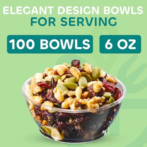 6 Oz Clear Mini Plastic Dessert Bowls (100-Pack) Disposable Serving Bowls in 6 Ounce in Clear, alternate view 4